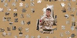 Jigsaw of Tom Burke as Cormoran Strike in the Army